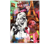 Modern Street Graffiti Wall Art Pop Parisian Woman HD Canvas Painting Poster and Prints Home Bedroom Living Room Decor