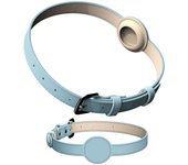 For Apple Airtag Protective Tracker Waterproof Pet Dog Anti-lost Positioning Silicone PU Collar Anti-lost Pet Cat Dog Collar