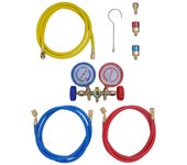 vidaXL Conjunto de manómetro de dos vías para aire acondicionado