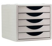 Archivador Modular Archivo 2000 ArchivoTec Serie 4000 5 cajones Din A4 Gris 34 x 27 x 26 cm