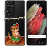 Tumundosmartphone Funda Gel Transparente para Samsung Galaxy S21 Ultra 5G diseño Suricata Dibujos