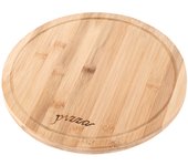 Family - Tabla de Pizza Redondo Bambú Natural  Tablero Multifuncional para Picar Alimentos Verduras, Frutas, Carne  Gruesa Duraderas y Resistentes Antideslizante
