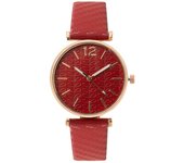 Reloj de Mujer con transmisión en Vivo, Reloj de Mujer con Correa de cuero ovalada, Reloj de cuarzo de una pieza