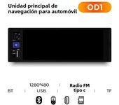 Carplay Android Auto 1 DIN 6.86" Universal HD Touch Screen MP5 Car Multimedia Video Player Support BT SD/TF FM Radio USB Type-C