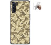 Tumundosmartphone Funda Gel Tpu para Oppo A91 diseño Sand Camuflaje Dibujos