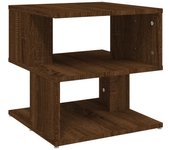 vidaXL Mesa auxiliar de madera ingeniería 40x40x40 cm Blanco, Negro, Gris hormigón Mesa de sofá Mesa de Entrada para Salón Consola de Entrada Mueble Recibidor Mesita Mesa auxiliar Salon