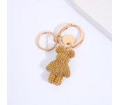 Exquisite and Pure Handmade Inlaid with Diamonds, Cute and Super Cute Bear Boutique Keychain Bag Pendant