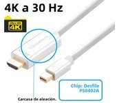 HDmatters Mini DisplayPort to HDMI 4K cable 6ft 1.8M Mini DP 1.2 to HDMI adapter cable Thunderbolt to 4K HDMI HDTV cable for mac