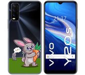 Tumundosmartphone Funda Gel Transparente para Vivo Y20s / Y11s diseño Conejo Dibujos