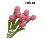 Hand Knitting Flower Plants Hand-woven Tulip Crochet Flower Desktop Ornament Artificial Flower Wedding Decoration Home Decor