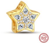 925 Sterling Silver Zirconia Sparkling Beads Gold Love Lock Charms Fit Original Pandora Bracelet Earring DIY Women Fine Jewelry