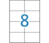 Apli etiquetas permanentes blancas 105 x 74 mm - 100 hojas