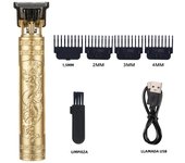 Haircut Razor for Men Rechargeable Clipper Shaver Adult Electric Vintage Clipperrazor Home USB Charging Barber Shop Black Dragon