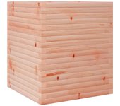 vidaXL Jardinera de madera maciza de pino 60x60x68,5 cm Color Pino natural,  Blanco,  Marrón cera y mas