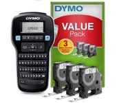 Dymo LabelManager 160 kit de iniciación de etiquetadora | Impresora de etiquetas portátil | Con 3 rollos de cinta de etiquetas Dymo D1 | Teclado QWERTY | Ideal para uso doméstico o de oficina