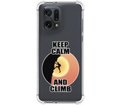 Funda Silicona Antigolpes para Oppo Find X5 5G diseño Hombre Escalada Dibujos