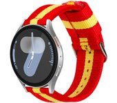 Correa de Nylon para Samsung Galaxy Watch 7 / 6 / 5 / 4 / Amazfit GTS 4 / Garmin Vivoactive 5, Colores Bandera de España Ancho 20mm