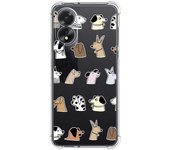 Tumundosmartphone Funda Silicona Antigolpes para Oppo A18 diseño Perros Dibujos