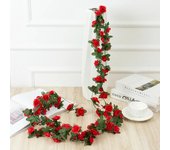 250cm Rose Artificial Silk Flowers Garland Wedding Home indoor outdoor wall Decoration Rose Flowers Fake Vines Plant Arrangement