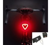 Heart Multi Lighting Modes Bicycle Light Usb Charge Flash Tail Rear Mountains Bike
