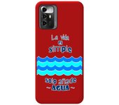Funda Silicona Líquida Roja para Zte Blade A72 5G diseño Agua Dibujos