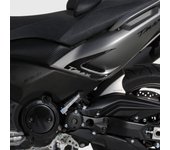2 Pegatinas Laterales Pequeños 3D Boomerang para Protección Trasera de Patinete compatibles con Tmax 530 Yamaha 2012-2016 Simil Carbon