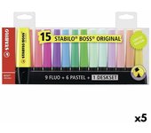 Set de Marcadores Fluorescentes Stabilo Boss Multicolor (5 Unidades)
