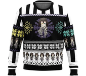 Chibi Christmas Muzan Kibutsuji Demon Slayer Ugly Christmas Sweater Christmas Sweater Gift Santa Claus Pullover 3D Sweatshirt
