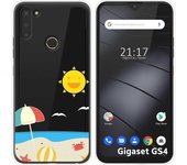 Funda Silicona Transparente para Gigaset GS4 diseño Playa Dibujos