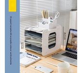 New Office Desktop File Rack Multi-Layer Folder Storage Box Desktop Finishing Artifact Office Supplies Storage Rack