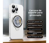 Folding Magsafe Holder Case For iPhone 14 12 13 15 Pro Max Rotating Gyro Matte Clear Gradient Cover For iPhone 15 Pro Hard Case