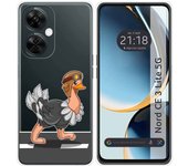 Funda Silicona Transparente para Oneplus Nord CE 3 Lite 5G diseño Avestruz Dibujos