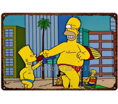 The Simpsons Movie Metal Sign Comics Cartoon Poster Vintage Metal Tin Plaque Iron Plate Home Decor Club Bar Pub Man Cave