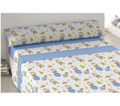 Juego de sábanas infantiles para cama de 90cm y 105cm - 4 modelos: Astronauta, Unicornio, Sirena, Dinosaurios - 50% Poliéster 50% Algodón - Divertidos diseños temáticos y gran calidad - Kimbatex Textil Hogar Tienda