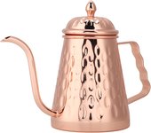 Cafetera de acero inoxidable Wave Point con goteo para verter, tetera de boca larga con perforadora manual