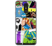 Tumundosmartphone Funda Gel Tpu para Lg Q7 Diseño Comic Dibujos