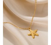 Big Starfish Stainless Steel Summer Necklace for Women Man Seaside Holiday Pendant Chain Beach Fashion Jewelry Gift New