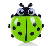 Cute Ladybird Beetle Shaped Toothpaste Rack Strong Suction Cup Plastic Toothbrush Holder Bathroom Wall Tooth Holde