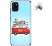 Tumundosmartphone Funda Gel Tpu para Samsung Galaxy A31 diseño Furgoneta Dibujos