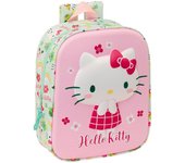Mochila Safta Guarderia 3D Hello Kitty Bolsillo Red 22X10X27Cm