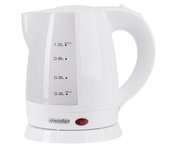Mesko MS1276 Hervidor Agua Eléctrico, 1,0L, Resistencia Oculta, Inalámbrico, Apagado Automático, Base 360º, 1600W, Blanco