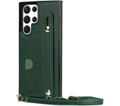 Wristband Crossbody Strap Leather Case for Samsung Galaxy S24 Ultra 5G S23 S22 Plus S21 S20 FE Note20 Ultra Note10+ Flip Cover