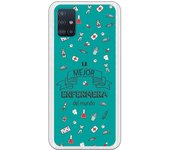 Funda compatible con Samsung Galaxy A51 - La mejor enfermera del mundo