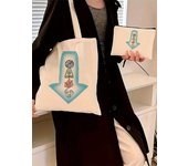 Avatar The Last Airbender Anime Appa YIP YIP Pattern Bag Set, Lightweight Large Capacity Tote Bag, Party Gift Handbag for Girls