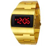 Moda LED Reloj digital hatbres nilitary Relojes Negro Arce inoxidable Grande muñeca multición electrónicos helbres