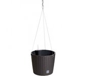 Prosperplast Maceta Redonda con Gancho 8,9 Litros Rato W en Color Blanco con Cubilete para Plantar 25,6 X 25,6 X 21,9 Cm - Resistente Al Frio
