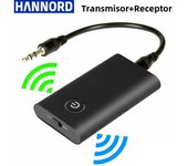 Hannord 2 in 1 Wireless Bluetooth 5.0 Transmitter Receiver Chargable Audio Adapter For TV PC Car Speaker 3.5mm AUX Hifi Music