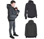 Chaqueta con bolsillo de canguro para papá y bebé, sudadera con capucha para hombre, sudaderas cálidas
