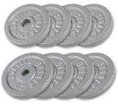 Gorilla Sports Disco de pesas de hierro macizo 1,25 kg Plateado