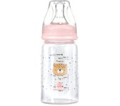 Biberão de vidro 120ml Kikka Boo Savanna Rosa